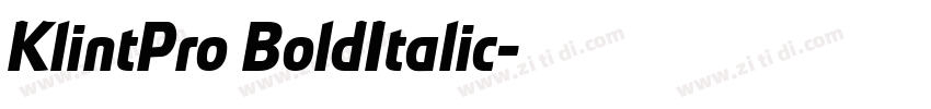 KlintPro BoldItalic字体转换